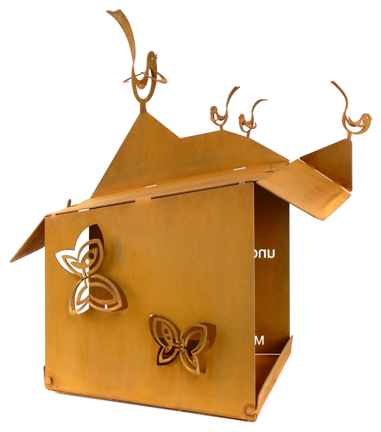 Vogelhaus aus Cortenstahl