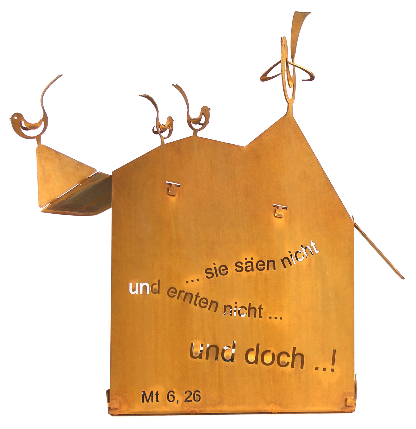 Vogelhaus aus Cortenstahl